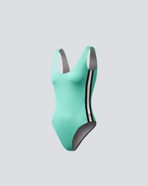 Perfect Moment Charlton Reversible One-Piece Swimsuit Aqua | 371864ULY