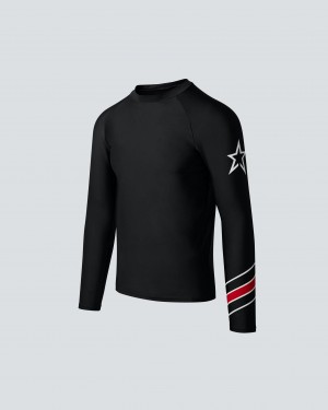 Perfect Moment Chevron Rainbow Rash Guard Noir | 814790JWV