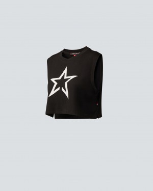 Perfect Moment Cropped Star Tank Noir | 825967AUI