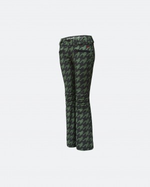 Perfect Moment Houndstooth Aurora Flare Pant Vert Foncé Noir | 356120BQI
