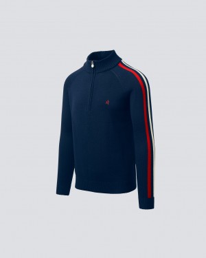 Perfect Moment LA Tour IV Merino Laine Half-Zip Bleu Marine | 962380CYK