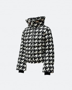 Perfect Moment Merino Laine Blend Polar Flare Jacket Noir Blanche | 435216AMB