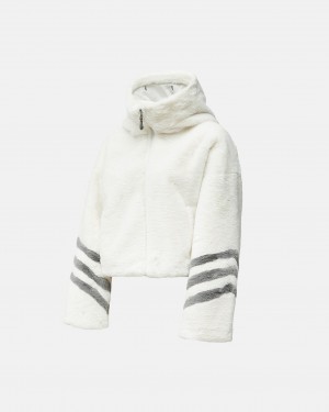 Perfect Moment Noelle Faux Fur Bomber Jacket Blanche | 721843IPU