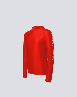 Perfect Moment PM Long Sleeve Rash Guard Rouge | 461809TKY