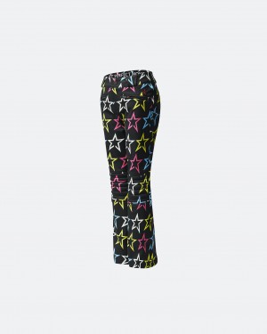Perfect Moment Rainbow Star Print Aurora Flare Pant Noir | 270913OYE