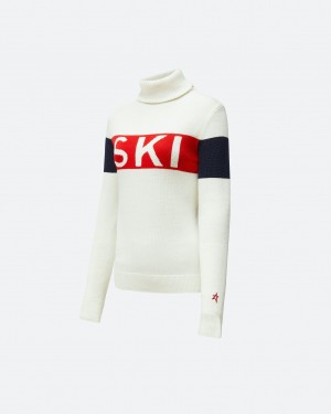 Perfect Moment Ski II Merino Laine Turtleneck Blanche | 192673RKS