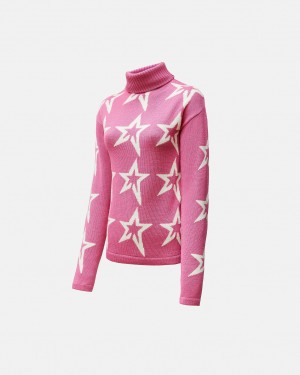 Perfect Moment Star Dust Merino Laine Pull Rose | 851294FUD