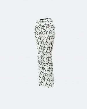 Perfect Moment Star Print High Taille Aurora Flare Pant Blanche | 859243TZW