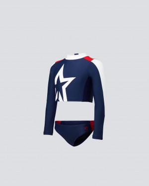 Perfect Moment Star Rash Guard Bikini Bleu Marine | 095142IQV