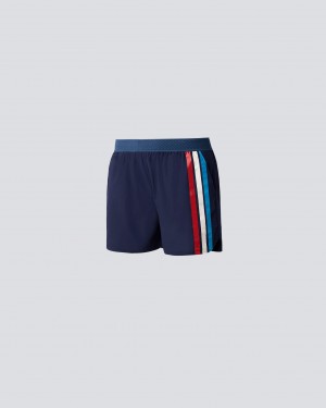 Perfect Moment Super Stripe Course Shorts Bleu Marine | 980176MRH