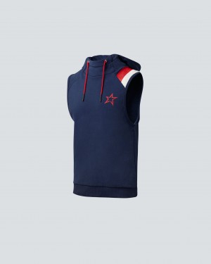 Perfect Moment Super Stripe Hoodie Fitness Top Bleu Marine | 349605XKI