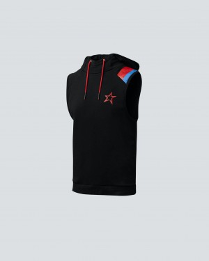 Perfect Moment Super Stripe Hoodie Fitness Top Noir | 453678MCF