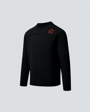 Perfect Moment Super Stripe Long Sleeve Fitness Tee Noir | 071543YHZ