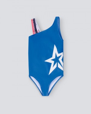 Perfect Moment Superstar Single-shoulder Swimsuit Cobalt | 481537ABJ