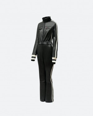Perfect Moment Vegan Cuir Crystal Ski Suit Noir | 706519HRE
