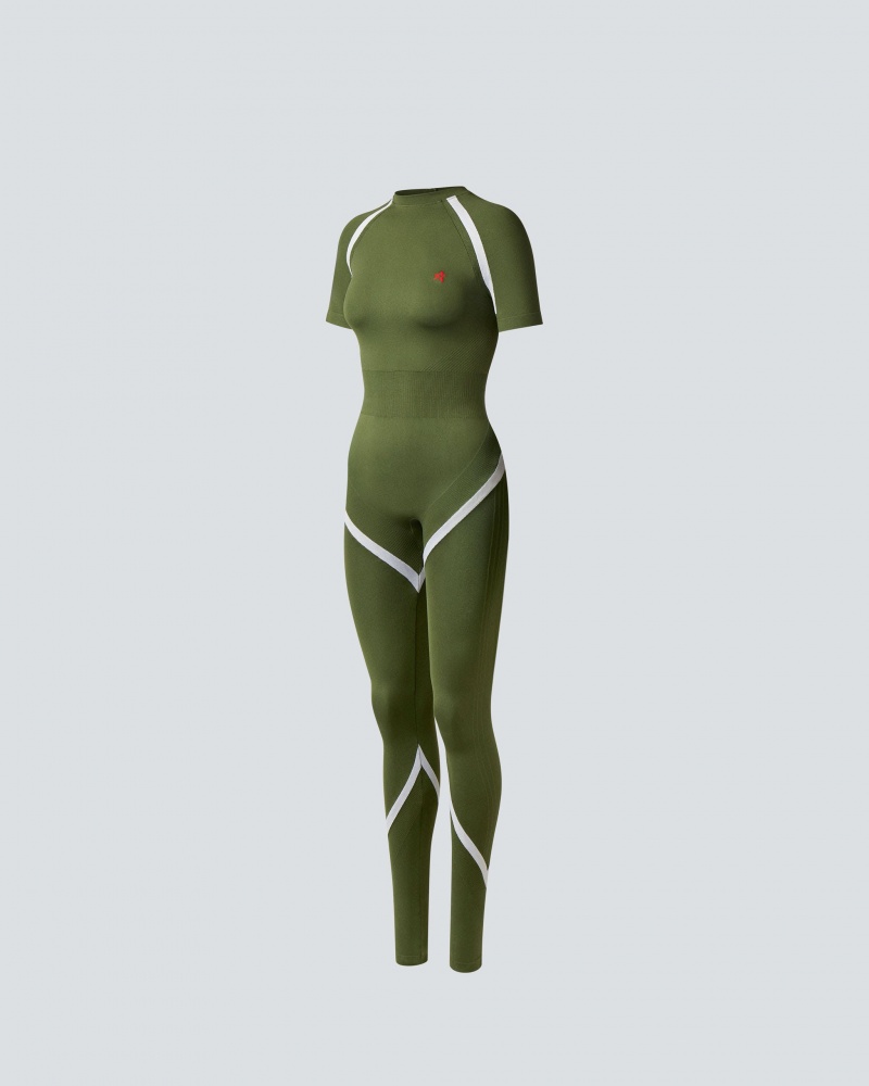 Perfect Moment Allos Seamless Jumpsuit Vert Foncé | 537248HAL