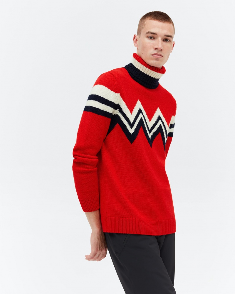 Perfect Moment Alpine Merino Laine Pull Rouge | 685370KLR