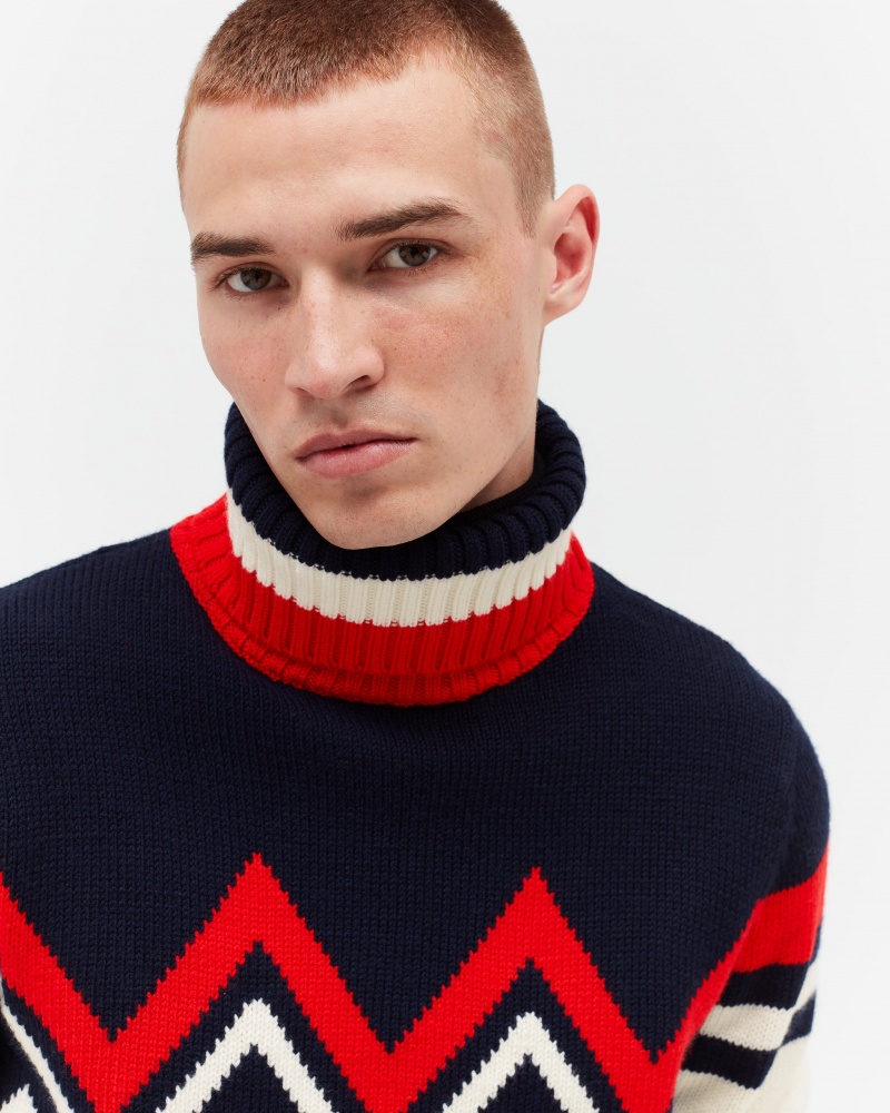 Perfect Moment Alpine Merino Laine Pull Bleu Marine | 725018JPA