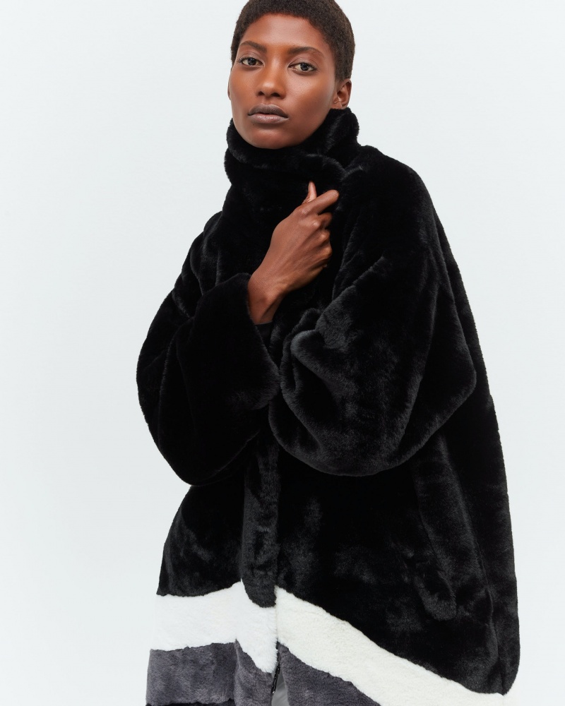 Perfect Moment Astrid Faux Fur Coat Noir | 345812JNL