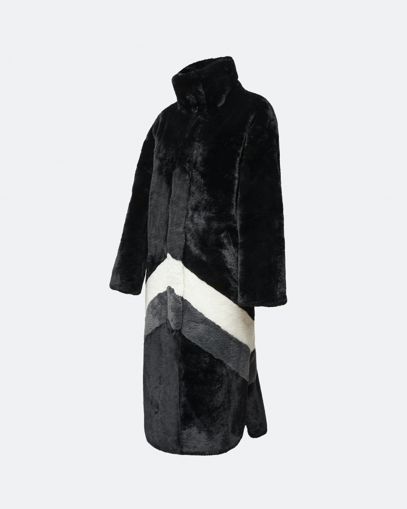 Perfect Moment Astrid Faux Fur Coat Noir | 345812JNL
