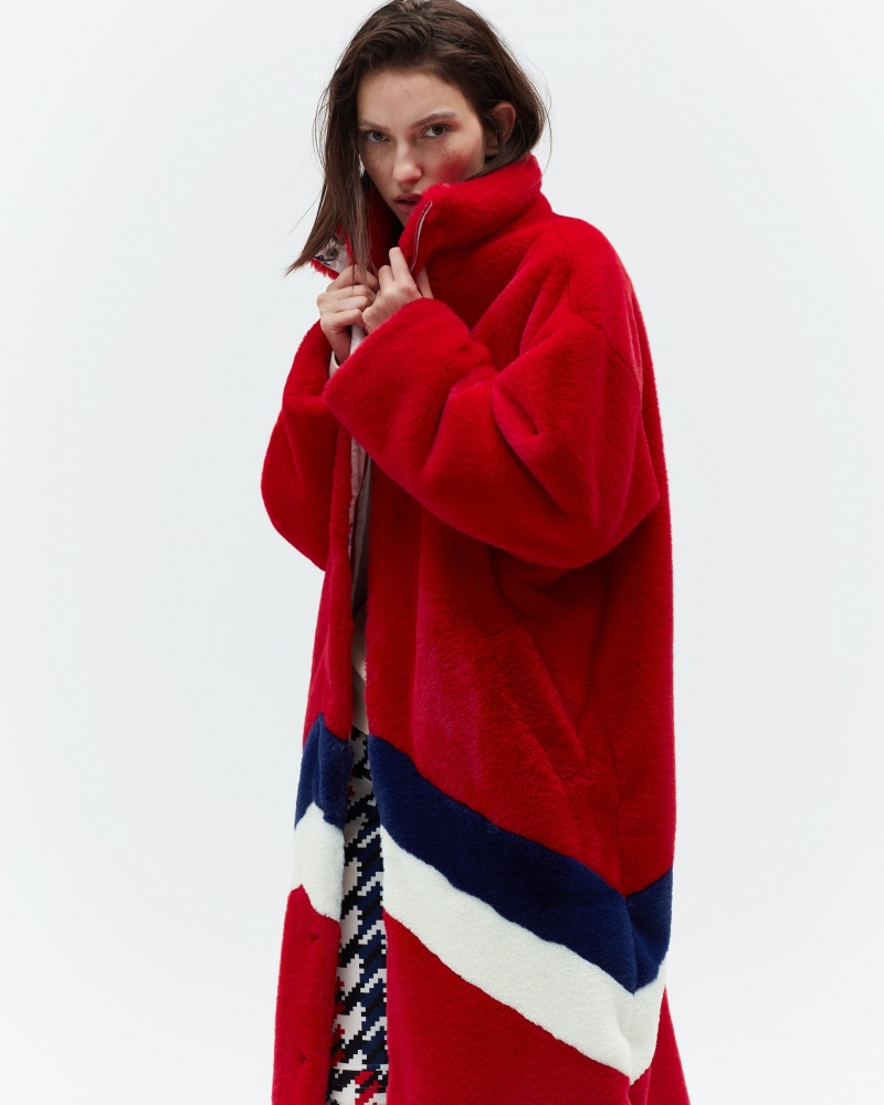Perfect Moment Astrid Faux Fur Coat Rouge | 402581ULS