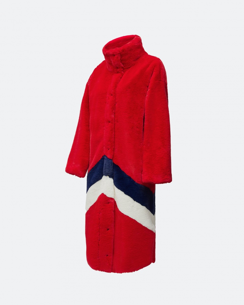 Perfect Moment Astrid Faux Fur Coat Rouge | 402581ULS