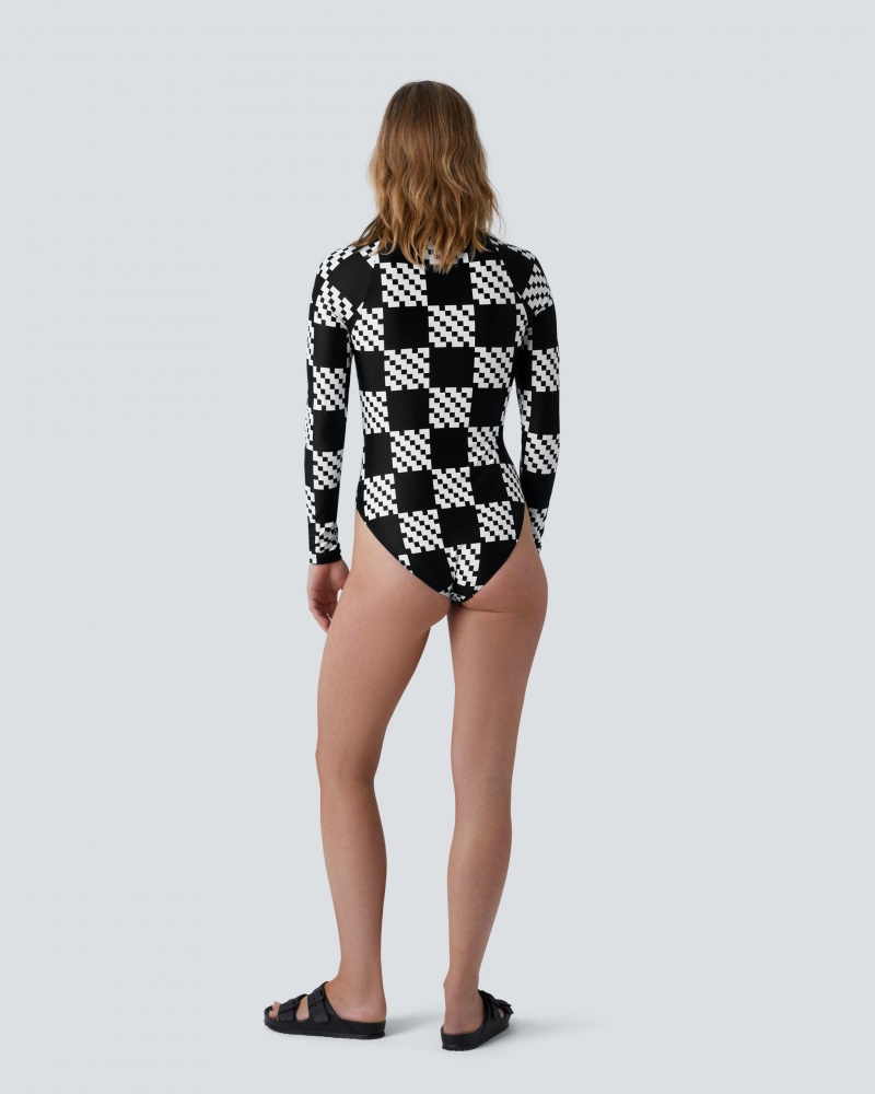 Perfect Moment Block Check PM Half-Zip Spring Suit Noir | 130978OEQ