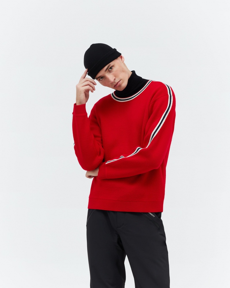 Perfect Moment Boiled Merino Laine Pull Rouge | 504891UDG