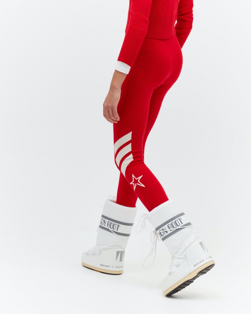 Perfect Moment Cable Merino Laine Legging Rouge | 834271KAC