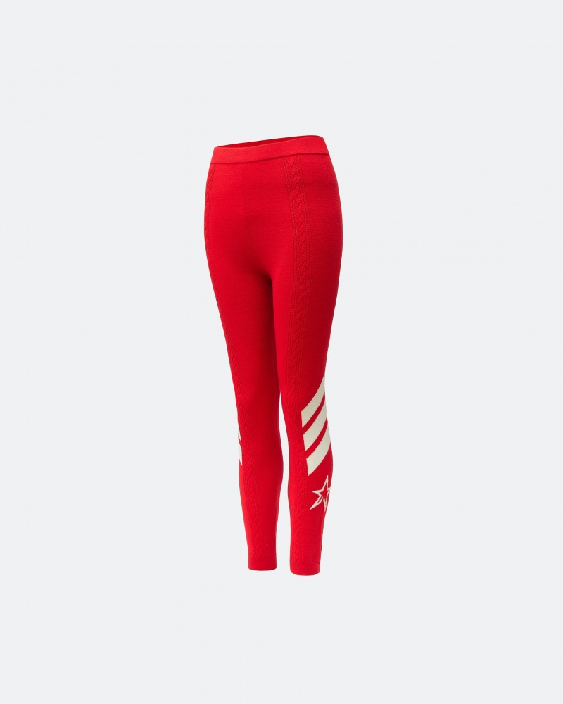 Perfect Moment Cable Merino Laine Legging Rouge | 834271KAC