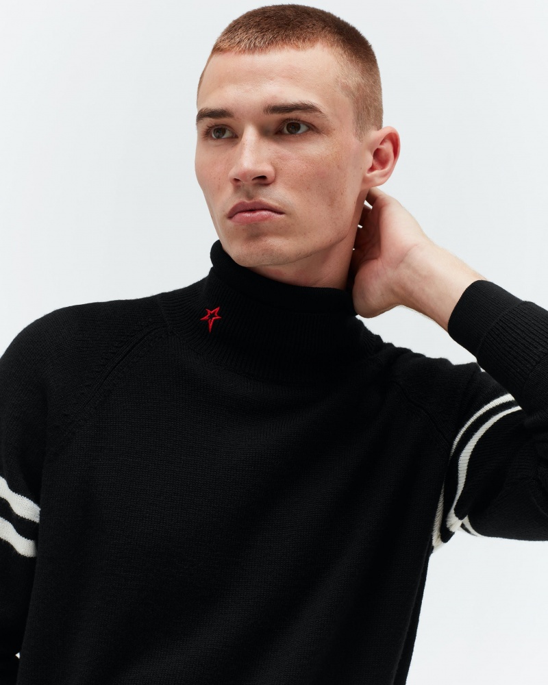 Perfect Moment Chamonix Merino Laine Turtleneck Noir | 104952IDJ