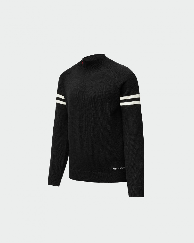 Perfect Moment Chamonix Merino Laine Turtleneck Noir | 104952IDJ