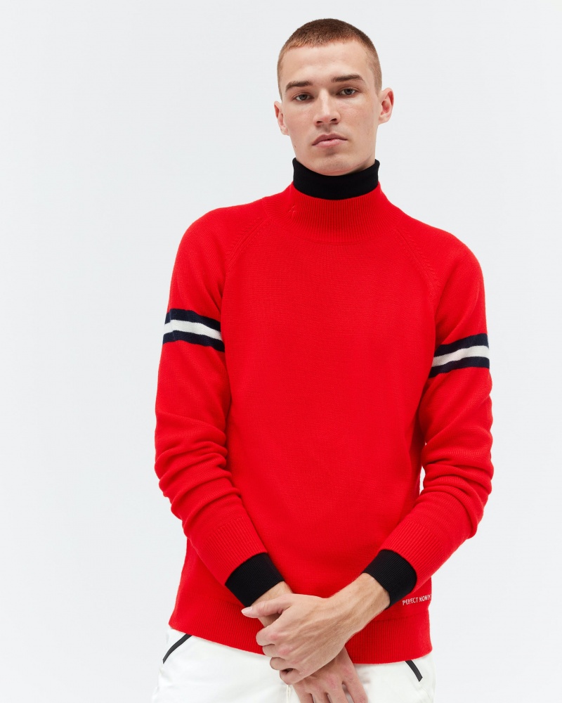 Perfect Moment Chamonix Merino Laine Turtleneck Rouge | 712903YEK