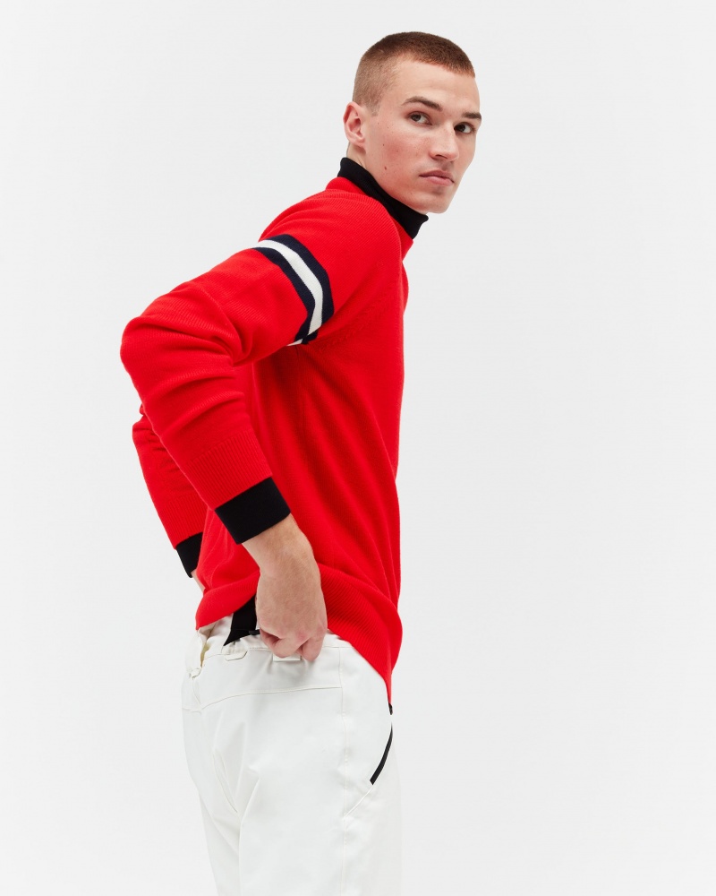 Perfect Moment Chamonix Merino Laine Turtleneck Rouge | 712903YEK