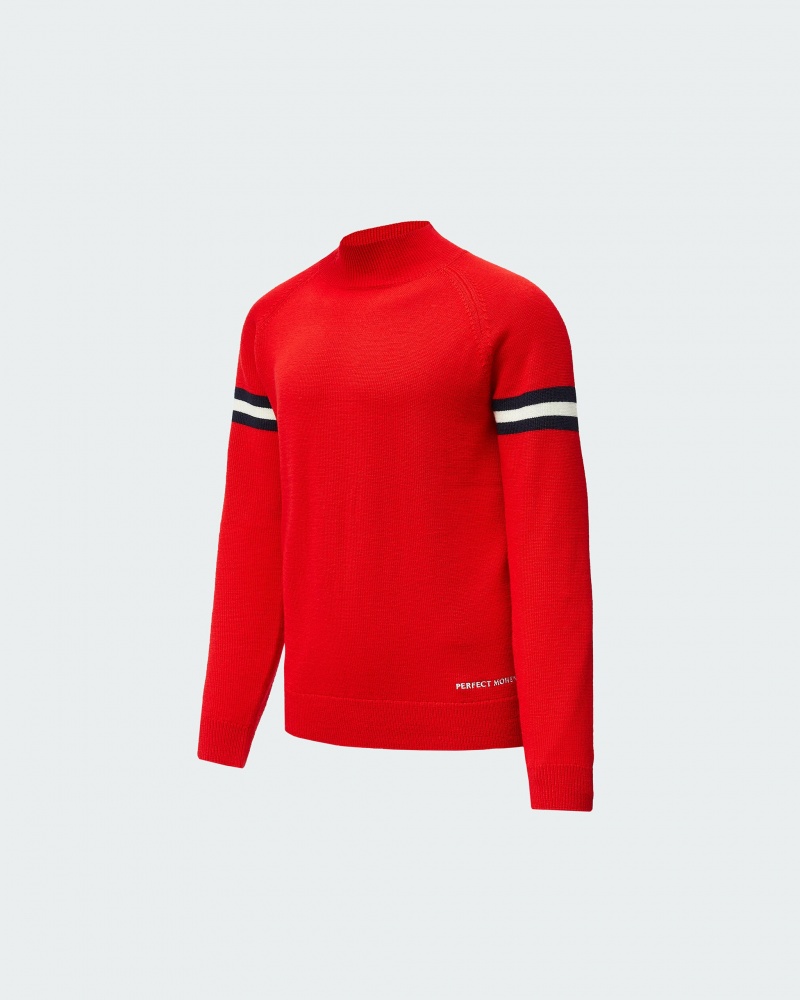 Perfect Moment Chamonix Merino Laine Turtleneck Rouge | 712903YEK