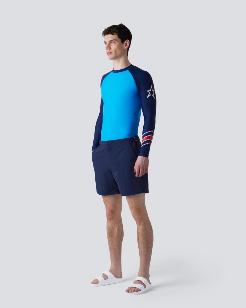 Perfect Moment Chevron Rainbow Rash Guard Bleu Marine | 728065ALQ