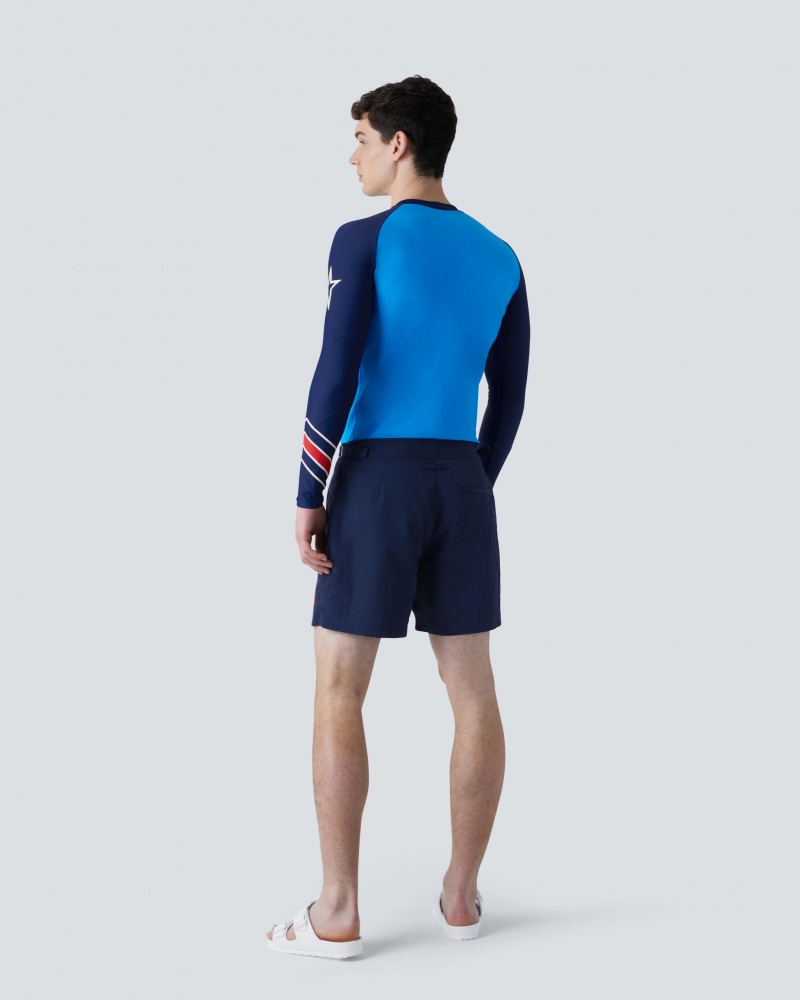 Perfect Moment Chevron Rainbow Rash Guard Bleu Marine | 728065ALQ