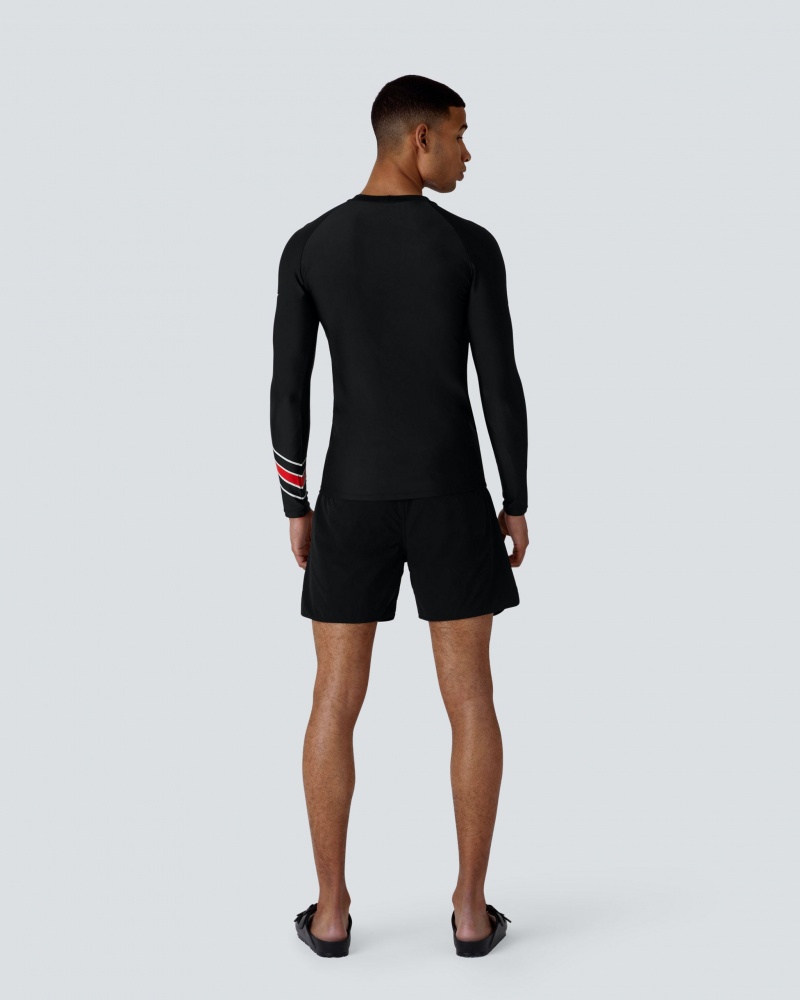 Perfect Moment Chevron Rainbow Rash Guard Noir | 814790JWV