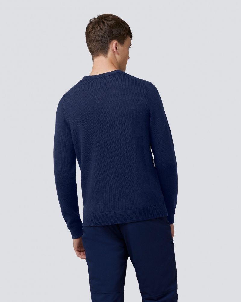 Perfect Moment Chevron Stripe Merino Laine Pull Bleu Marine | 584109BUV