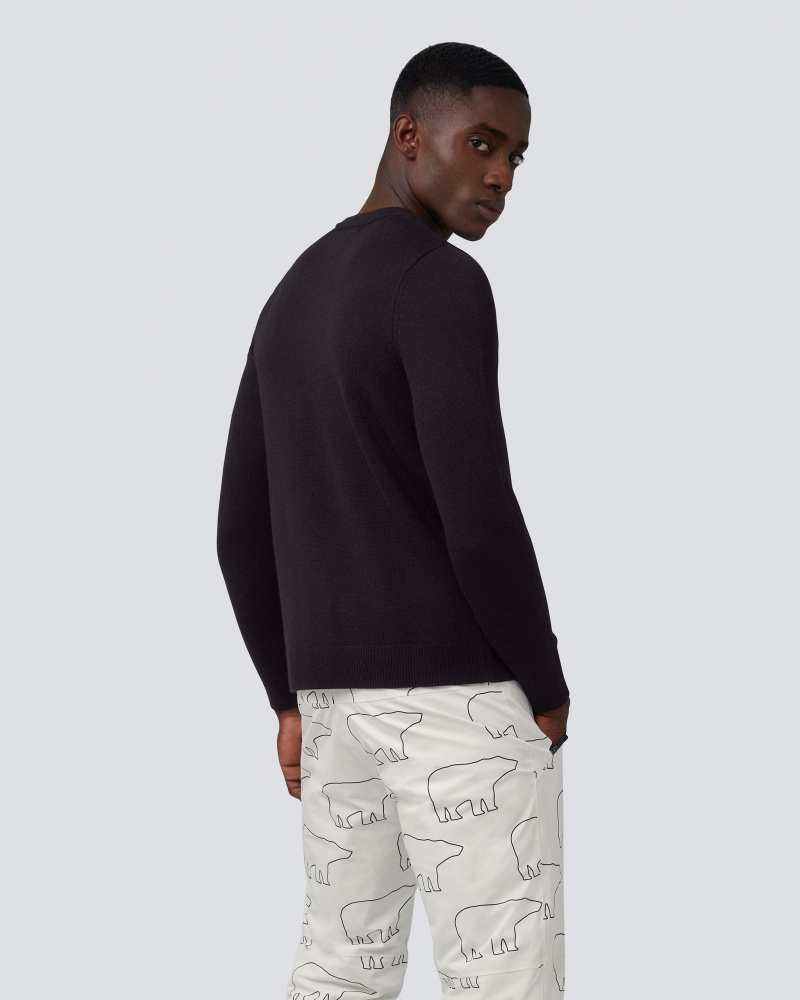 Perfect Moment Chevron Stripe Merino Laine Pull Noir | 536812XDZ