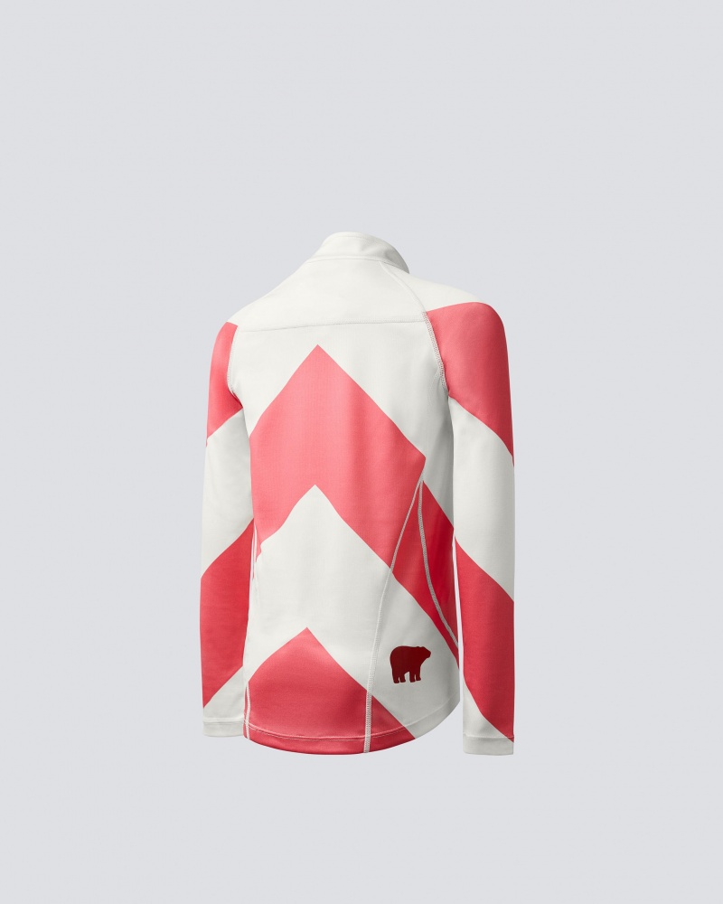 Perfect Moment Chevron Thermal Half-Zip Blanche Rose | 807924QDE