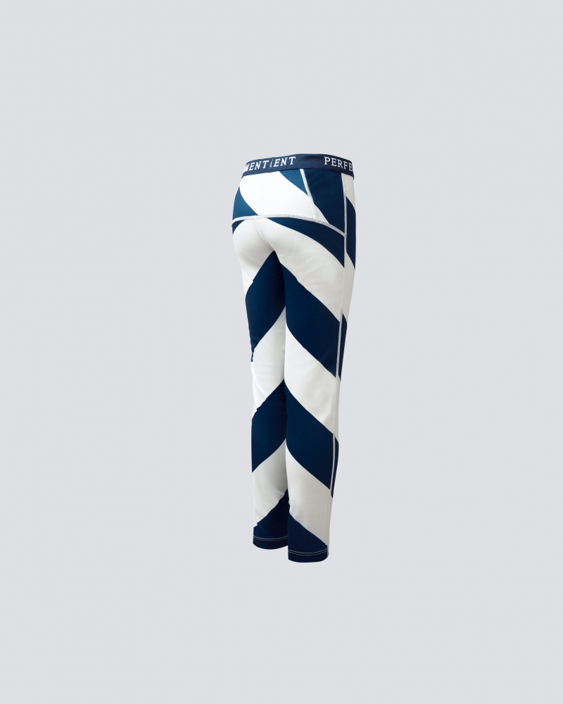 Perfect Moment Chevron Thermal Pant Bleu Marine Blanche | 671854UCK