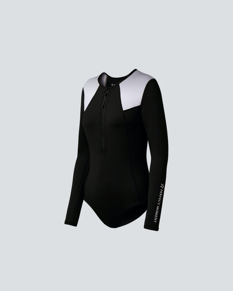 Perfect Moment Chevron Wetsuit Noir | 169072JEO