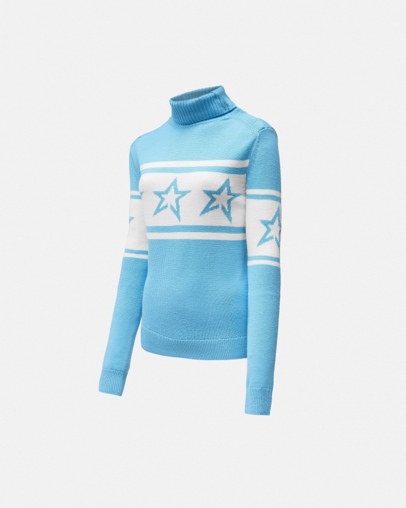 Perfect Moment Chopper Merino Laine Pull Bleu | 164039QYW
