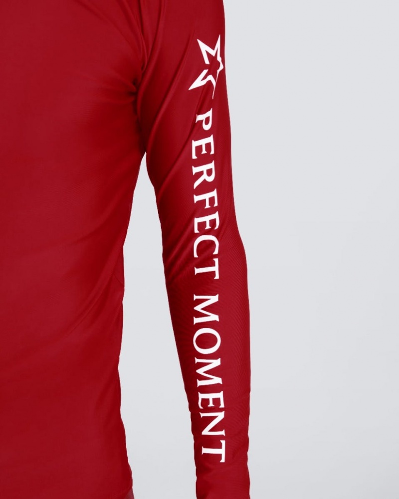 Perfect Moment Colour-Block Rash Guard Rouge | 437819JIQ