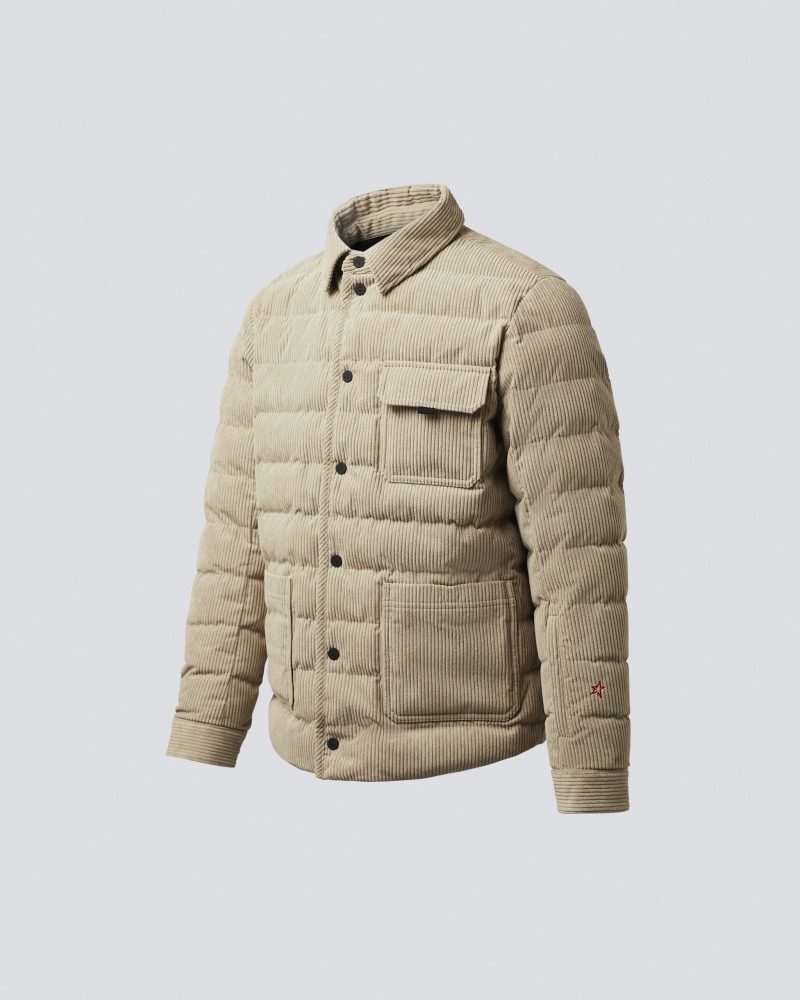 Perfect Moment Corduroy Down Shirt Jacket Blanche | 781402TDG