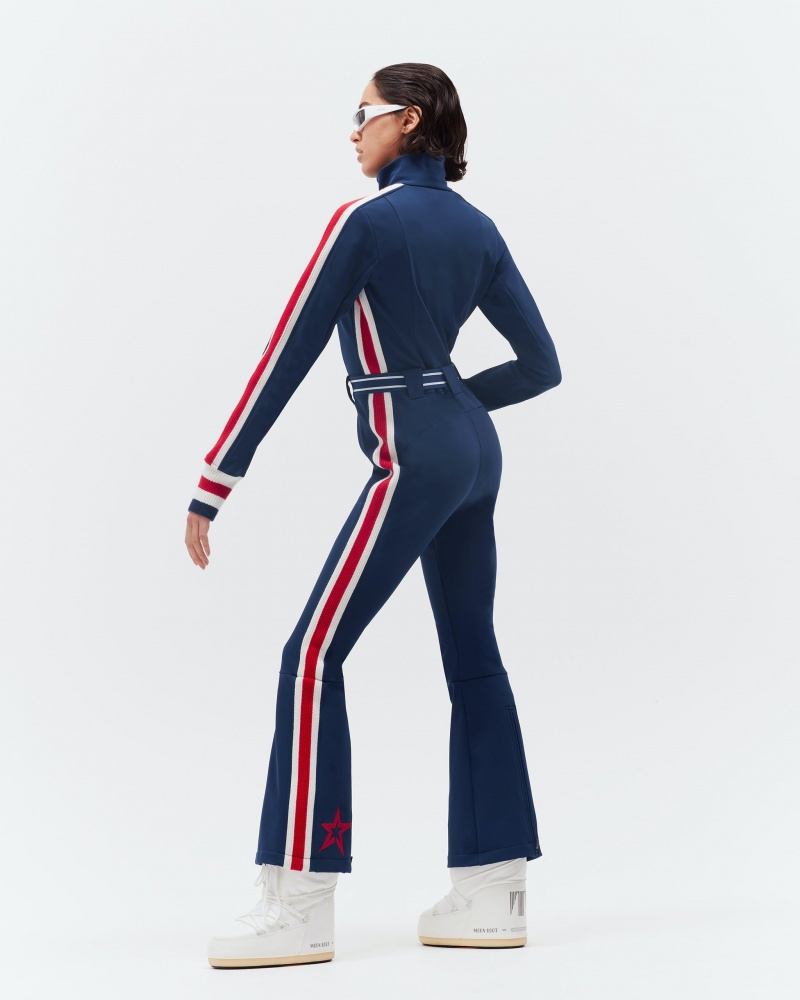 Perfect Moment Crystal Ski Suit Bleu Marine | 673095EXT