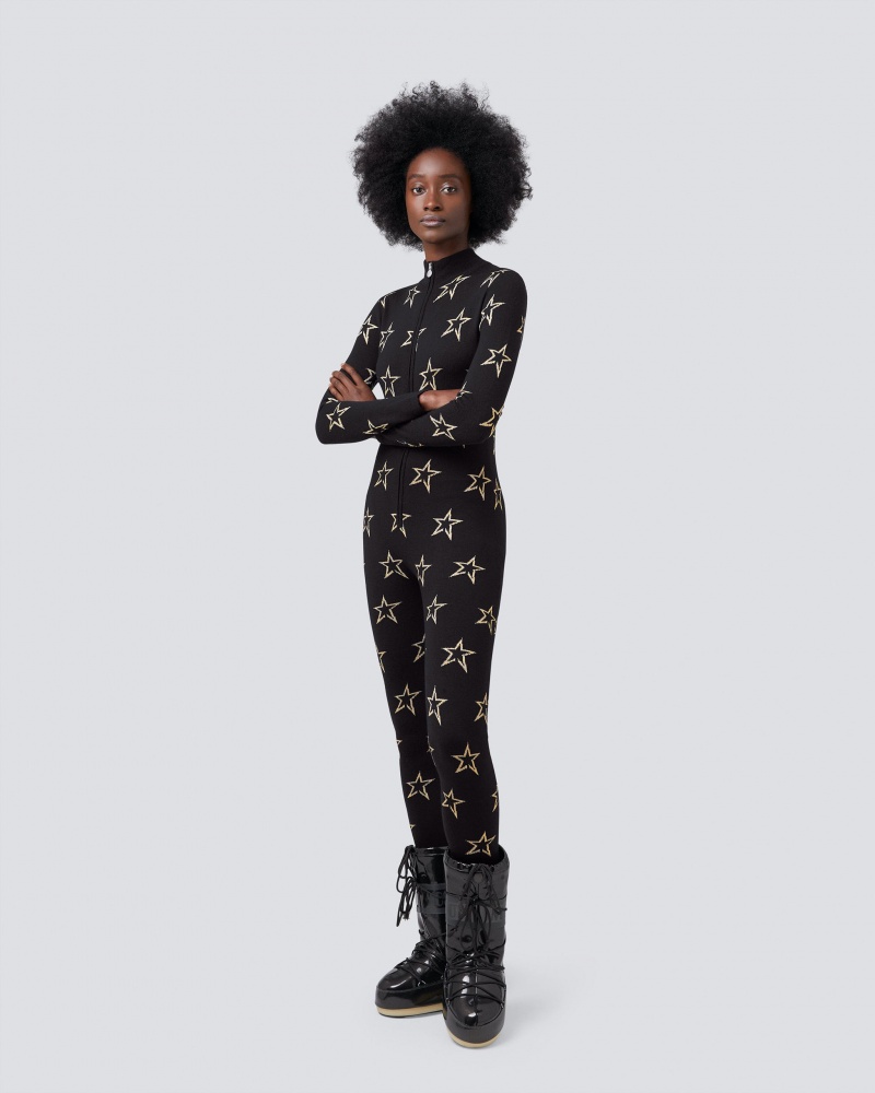 Perfect Moment Floro Star Merino Laine Jumpsuit Noir | 239750LEW