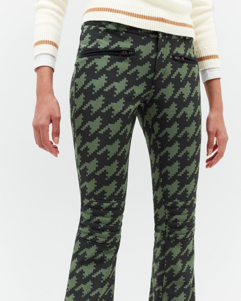 Perfect Moment Houndstooth Aurora Flare Pant Vert Foncé Noir | 356120BQI