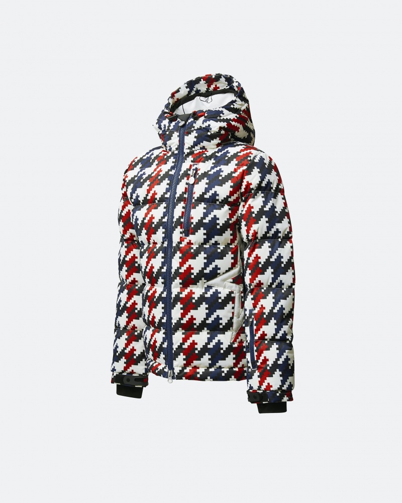 Perfect Moment Houndstooth Mojo Down Jacket Houndstooth | 571603FXV